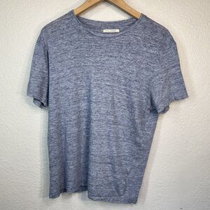 Paul Taylor T Shirt Blue 100% Linen Tee Short Sleeve Travel Sustainable Men XL